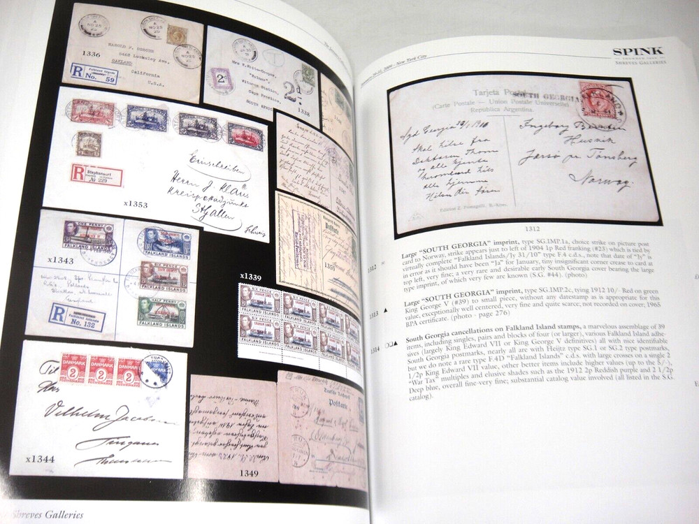 Spink Shreves Stamp Auction Catalog Whaling Covers Errors Antarctic 2009