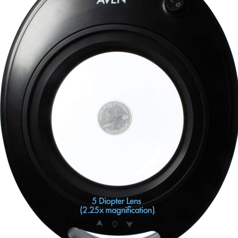 Aven 26501-LED-INX-8D Magnifying Lamp Black