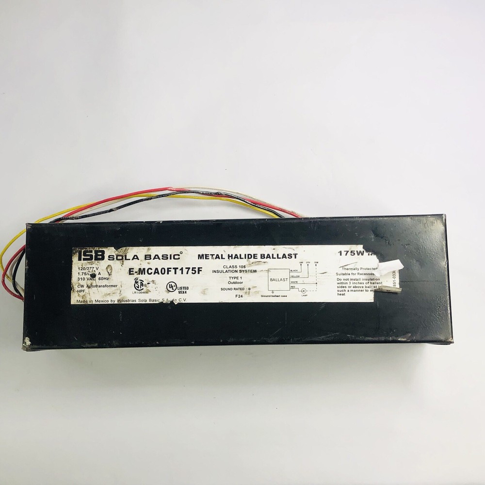 ISA SOLA BASIC METAL HALIDE BALLAST E-MCA0FT175F