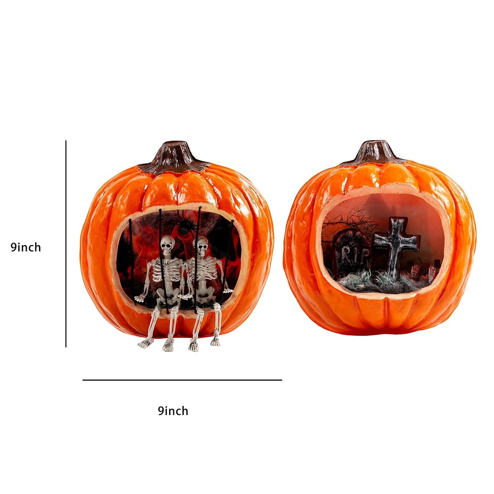 Joyin Pumpkin Wall Decor w/Light 2 Pack , Plastic