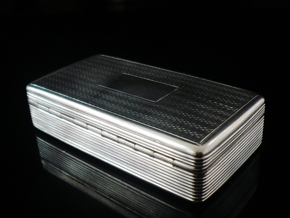 Immaculate Sterling Silver Snuff Box, Hallmarked Birmingham 1836