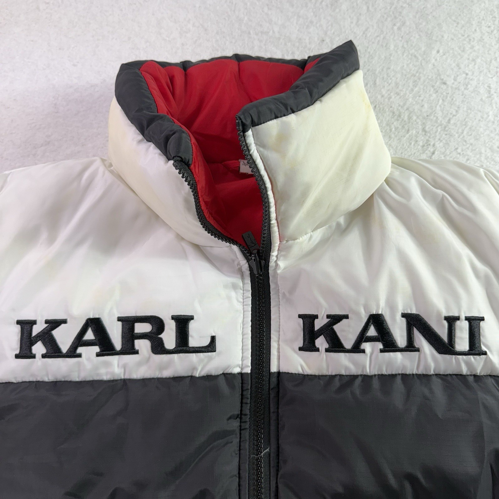 Vintage Karl Kani Sport Men's Reversible Puffer Jacket Size XL Tupac Hip Hop