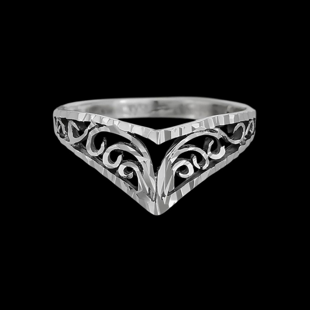 Diamond Cut Flourish Tiara Ring