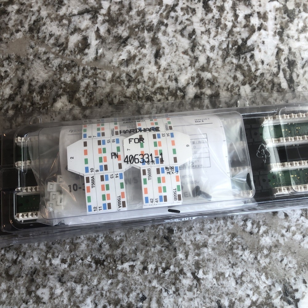 Genuine Tyco Electronics 406331-1 Netconnect Systems Cat 5e Patch Panel 48 Port