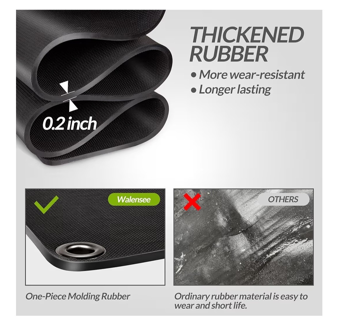 WALENSEE Snow Melting Mat for Stairs, 10"x30" Graphene Heated Outdoor Mat NEW