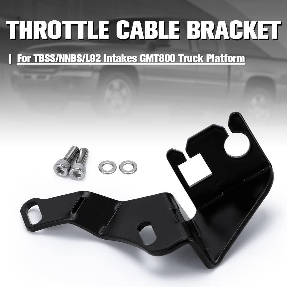 Black Intake Manifold Throttle Cable Bracket for GM Truck TBSS NNBS L92 Style
