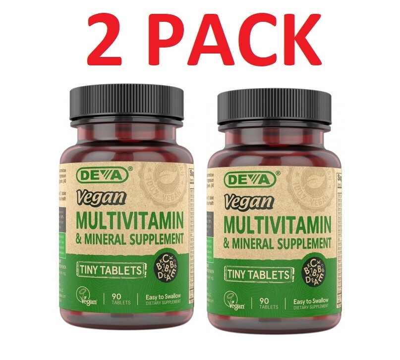 DEVA Vegan Tiny Tablets Multivitamin & Mineral Supplement  - (2 PACK)