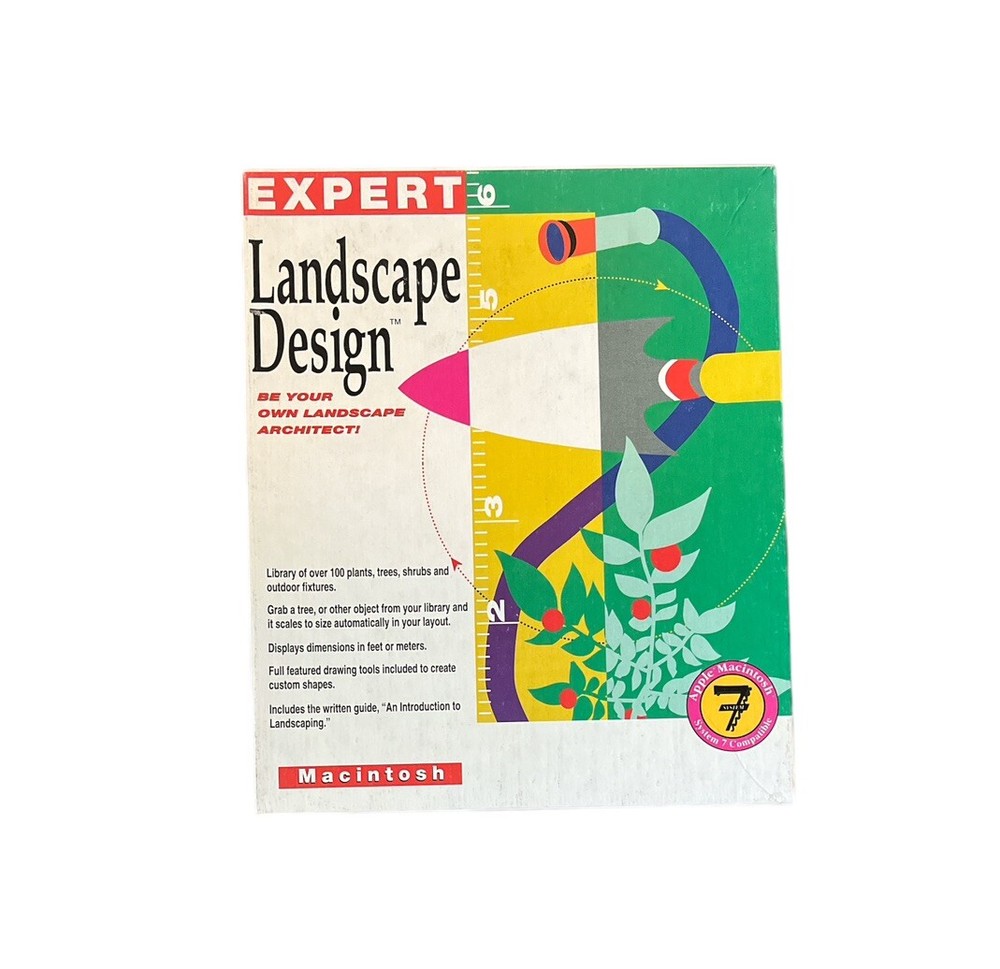 Apple Macintosh Expert Landscape Design Architect Software System 7 Compatible