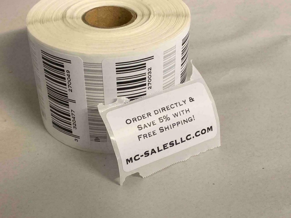 UPC Barcode Consecutive (or Same) Labels Pre-Printed CUSTOM START 2"x1" Stickers