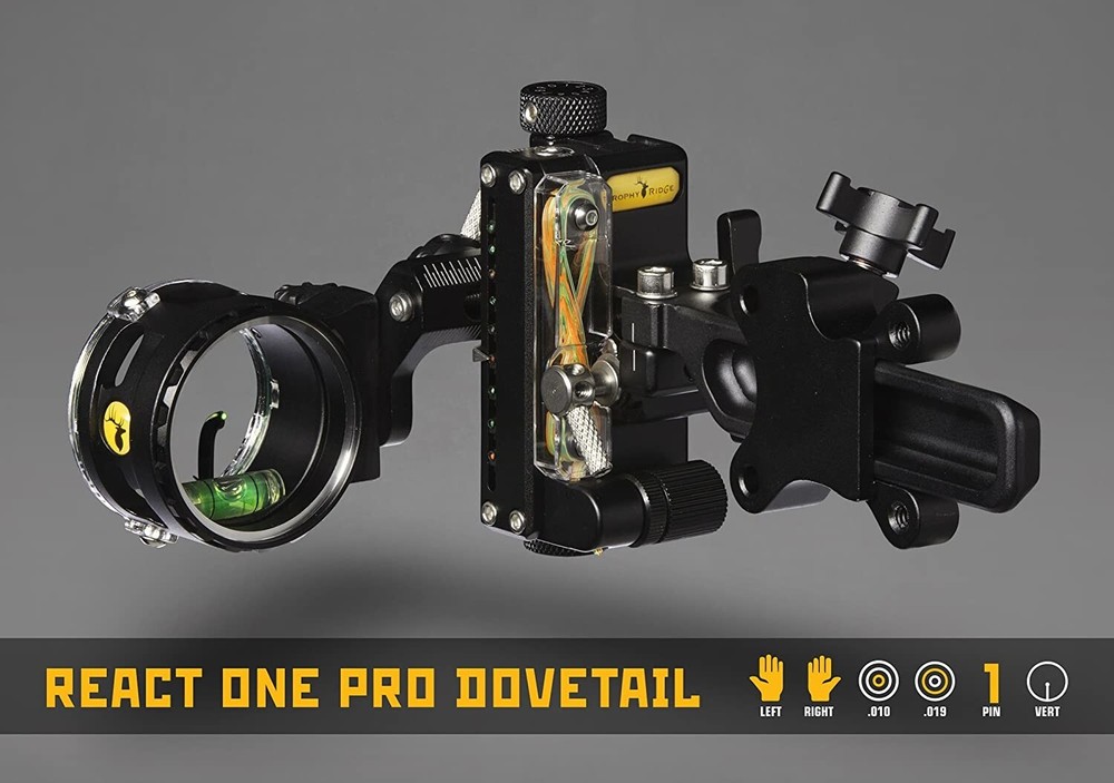 Trophy Ridge React-One Pro Dovetail 1-Pin Bow Sight .019" Black RH - Used