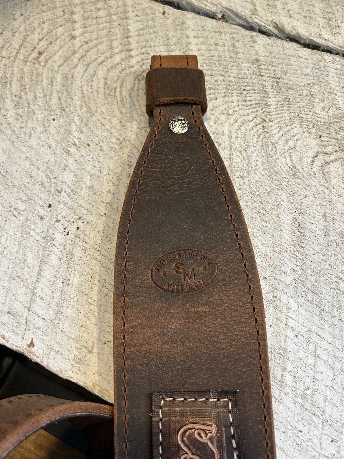 Buffalo Leather Rifle Sling - Handmade Strap - Personalized - Made in USA