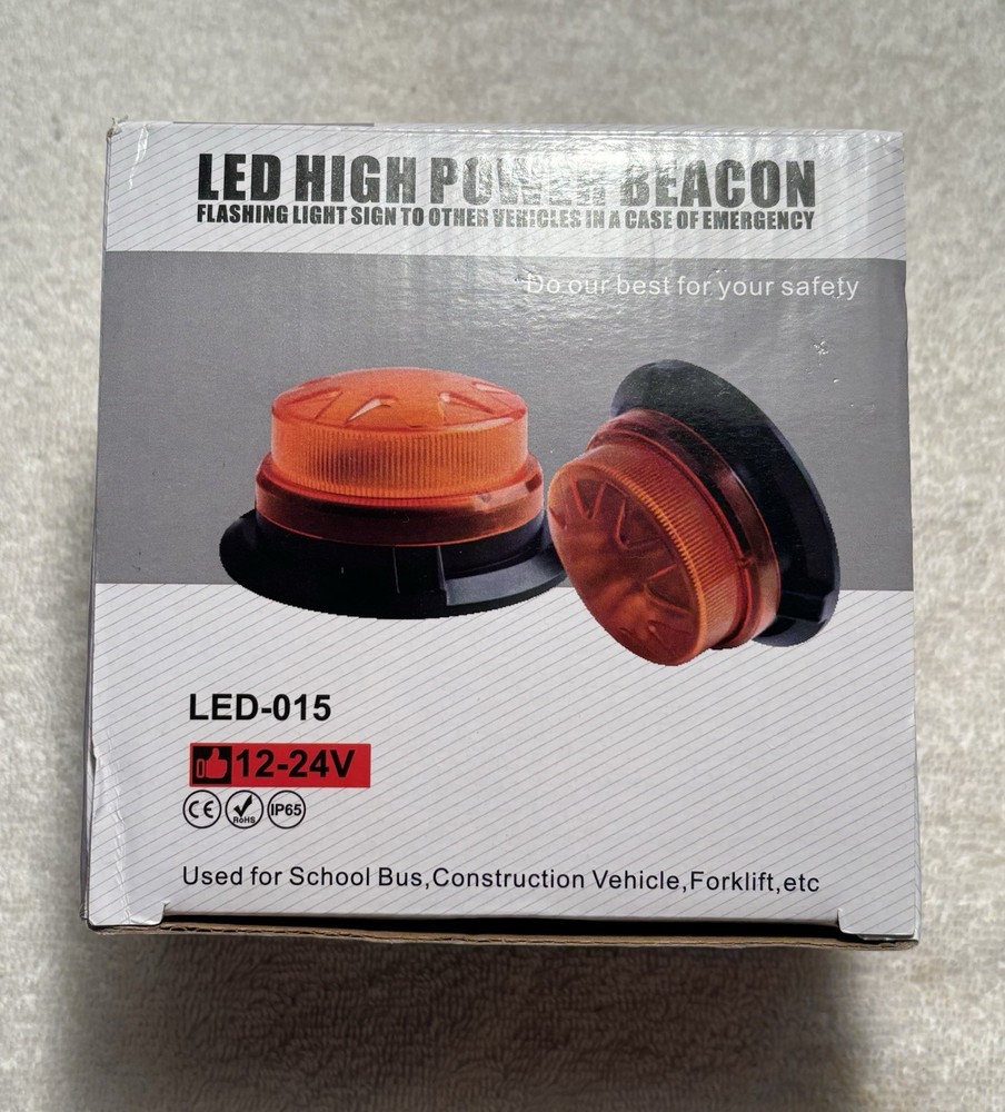 GREEN LED EMERGENCY STROBE LIGHT W/ MAGNETIC MOUNT 4 MODES NIB
