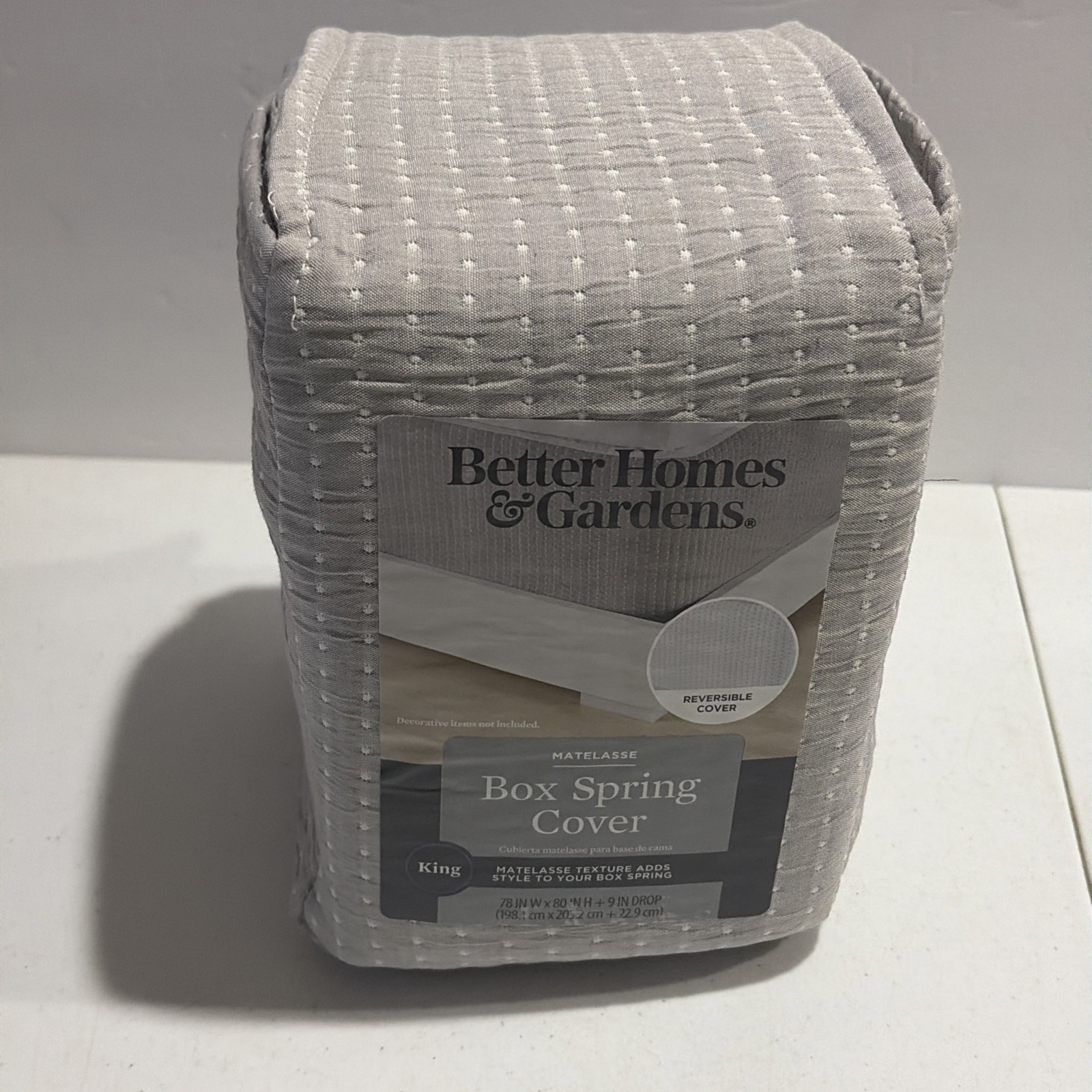 Better Homes & Gardens Box Spring Cover King Matelasse Reversible Cover