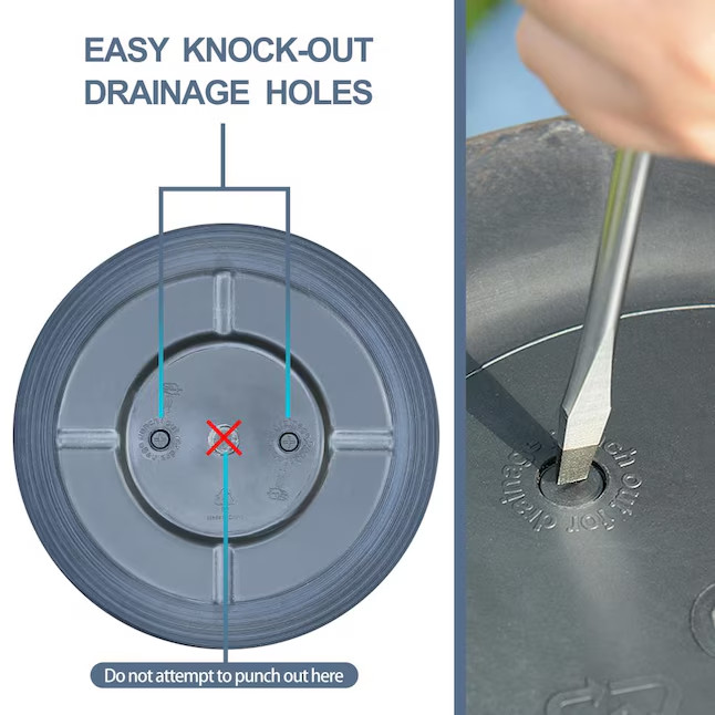 19-In Round White Resin Indoor Outdoor Planter Large Garden Flower Pot