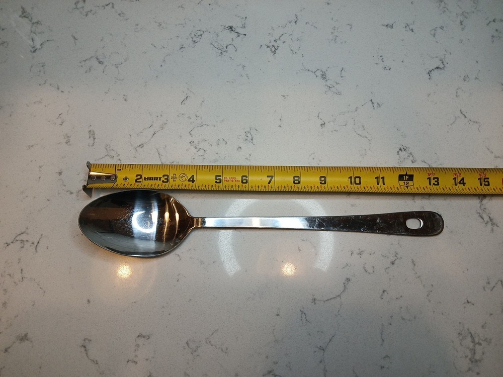Roscan 13" Solid Serving Spoon Stainless Steel W/Loop