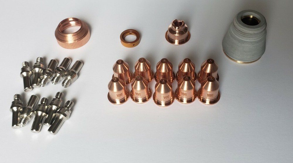 24pc x 50A Plasma Shielded Nozzle Set PT60 PT40 iPT-60 fits AHP Alphacut torch