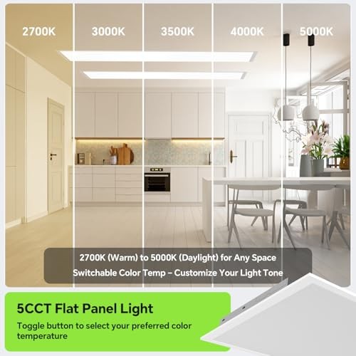 6 Pack 2x4 LED Flat Panel Light 50/40/35/30/25W 6500lm Adjustable, 2x4FT 6PACK