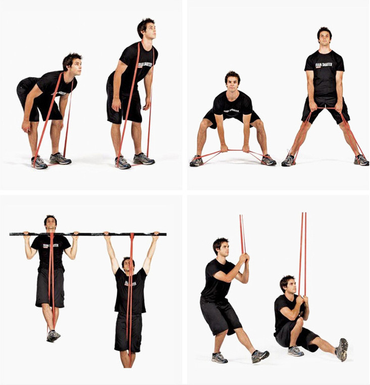 4 PACK Heavy Duty Resistance Bands Pull Up Assist Band Exercise Fitness Strength