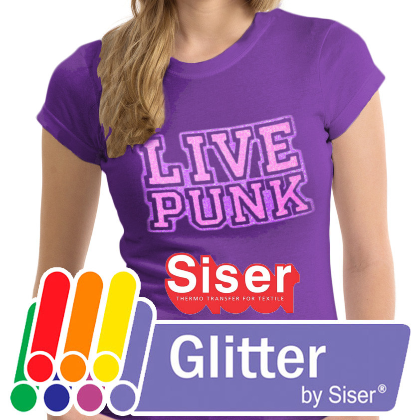 Siser Glitter Heat Transfer Vinyl HTV for T-Shirts 12" Roll(s)