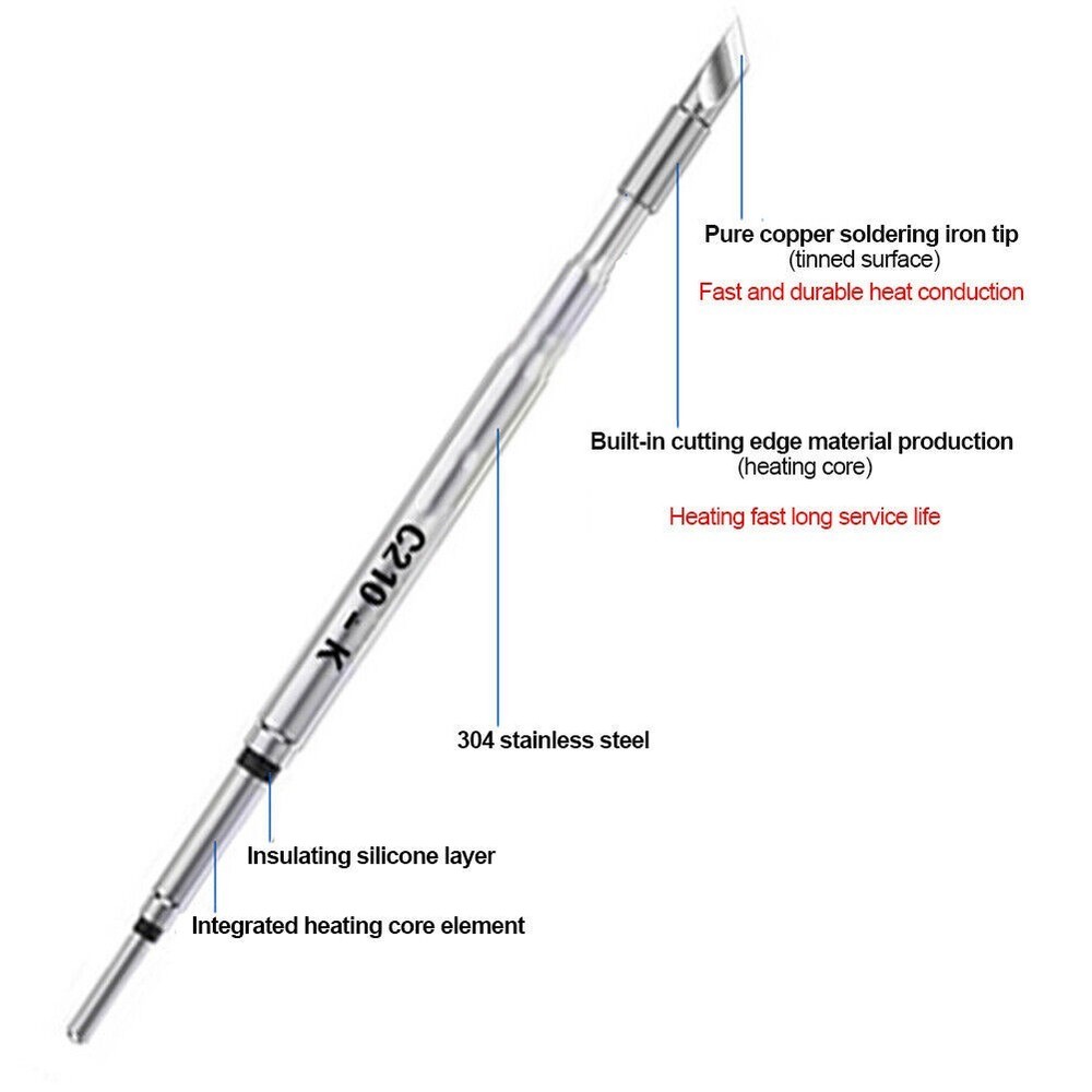 1Pcs C210 C245 C115 Soldering Iron Tips Heating Core Replacement Tips