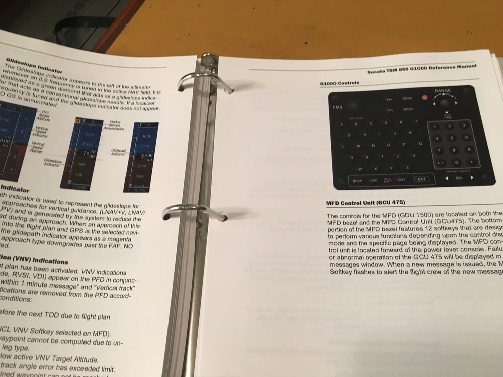 Socata TBM 850, G1000 Reference Manual