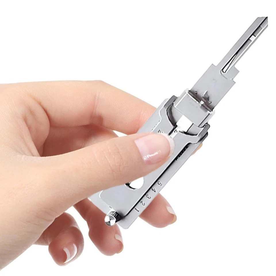 2-in-1 Stainless Steel Key Decoder SS001 PRO Lock Decoder Repair Tools-usa