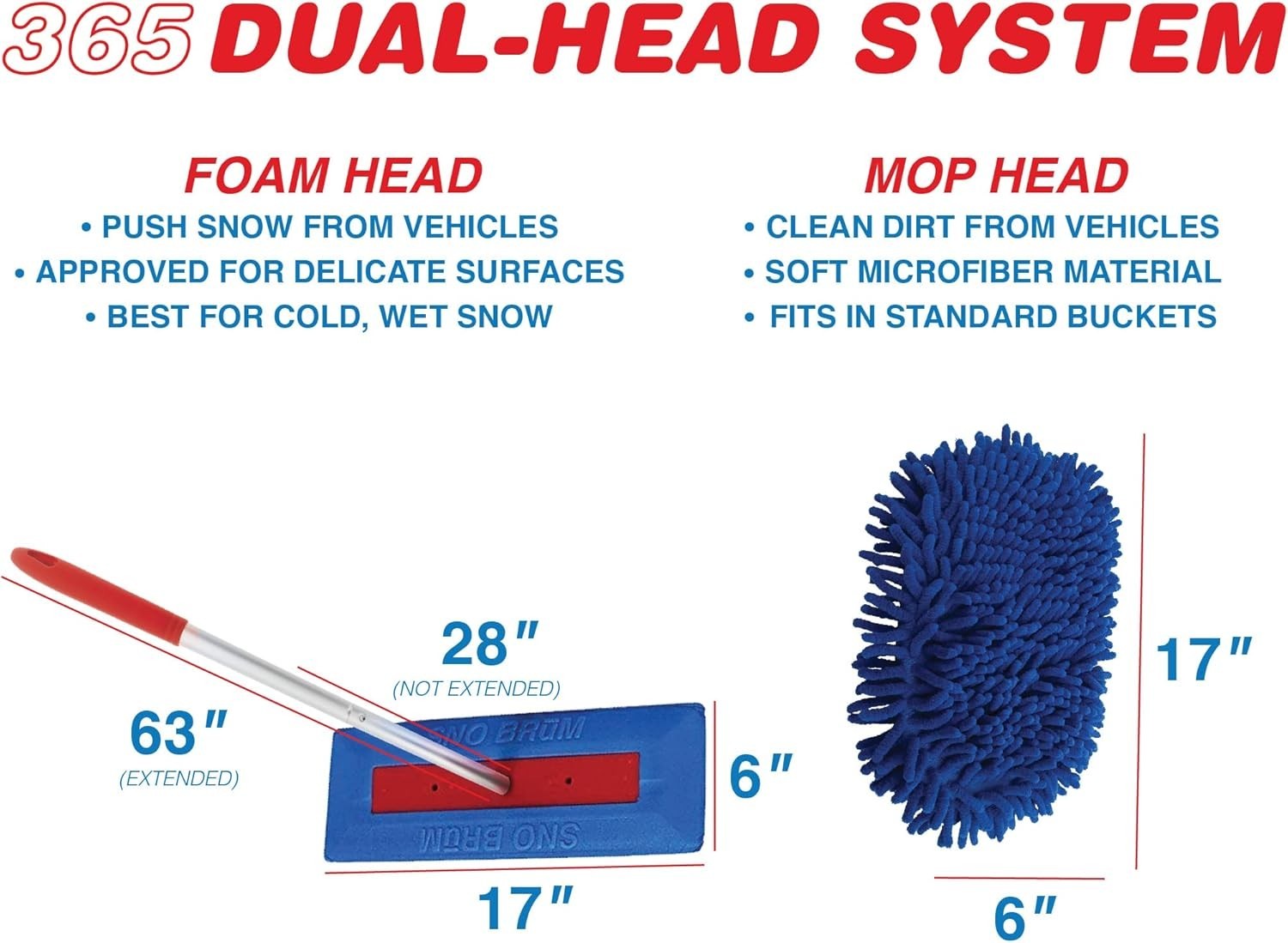 SnoBrum 365 Snow Remover for Cars and Trucks