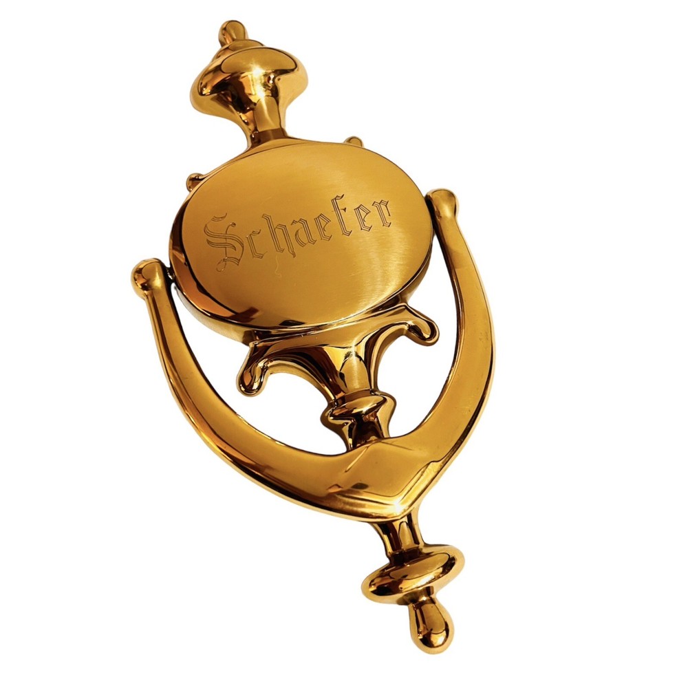 Engraved SCHAEFER Solid Brass Door Knocker Things Remembered Personalized Mono