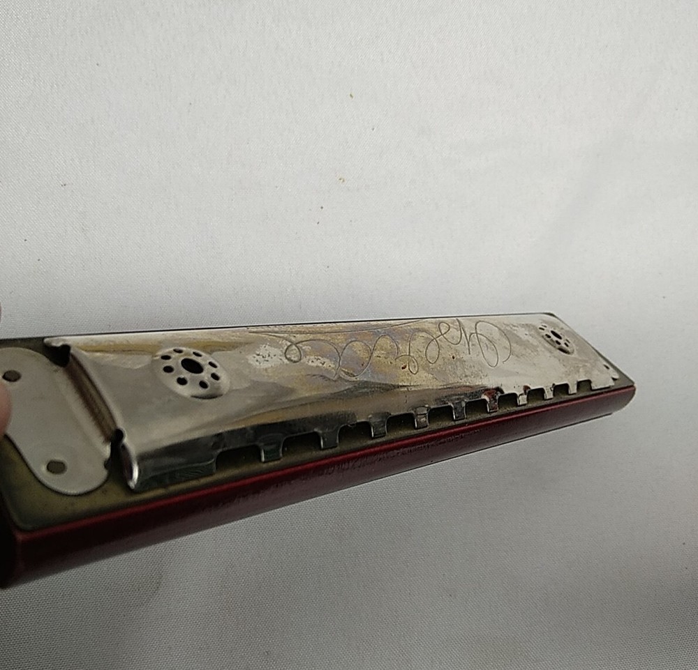 Vtg Opera Harmonica G - US Zone West Germany - Original Metal Case NICE!