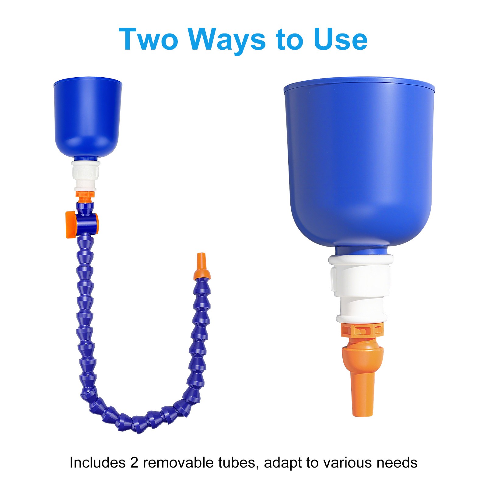 27" Flexible Bendable Transmission Oil Funnel w/ Switch & Filter for Car Fluids