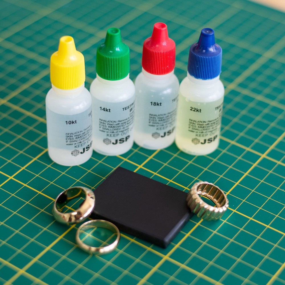 ToolTreaux 10k 14k 18k 22k Complete Gold Testing Kit with Testing Stone 5pc