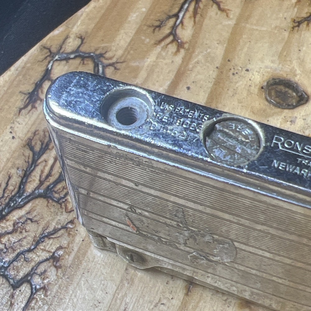 Vintage Working Ronson ADONIS Silver Tone Lighter