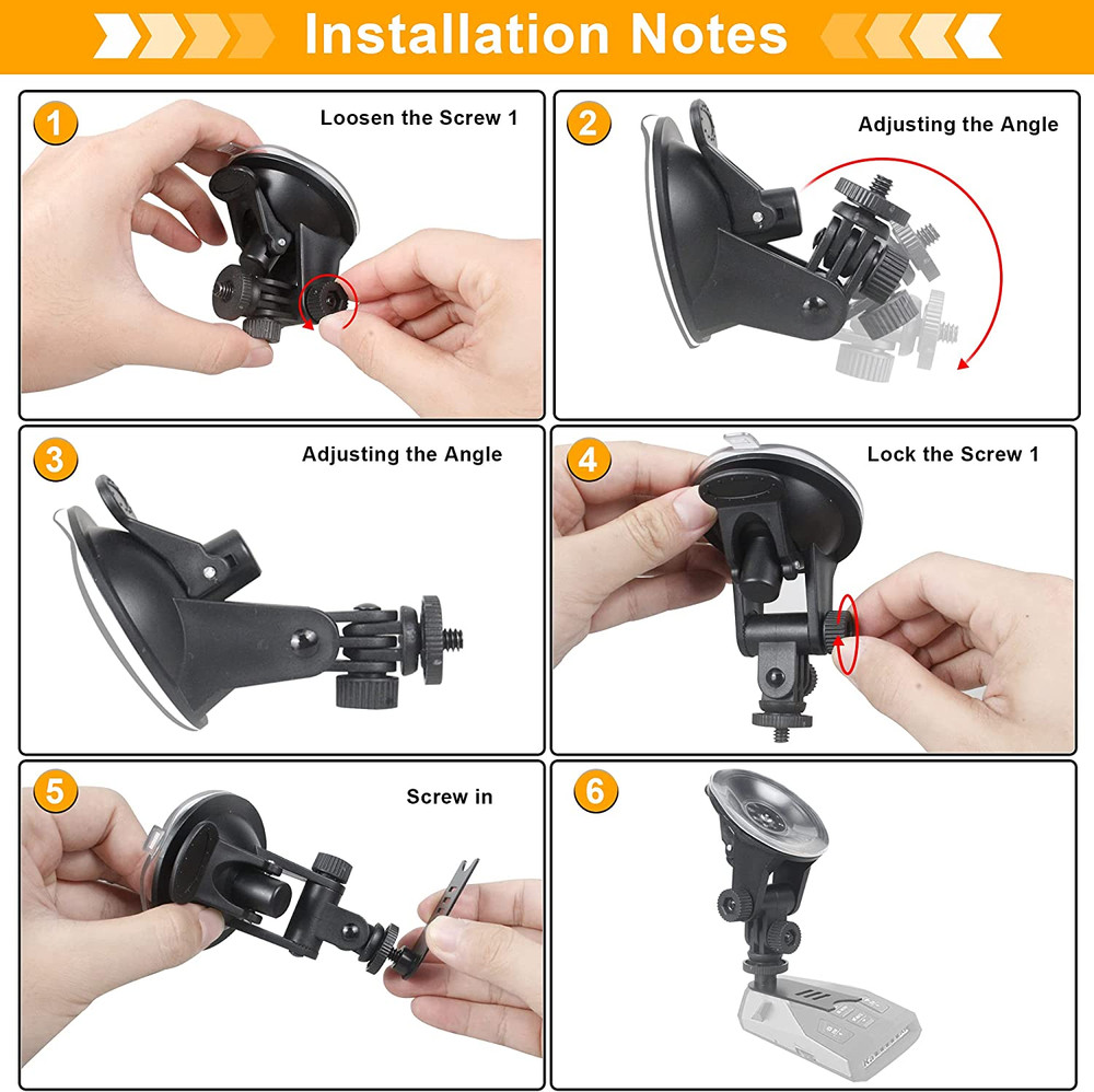 Yeebeny Suction Radar Detector Mount, Windshield & Dashboard Radar Holder Compat