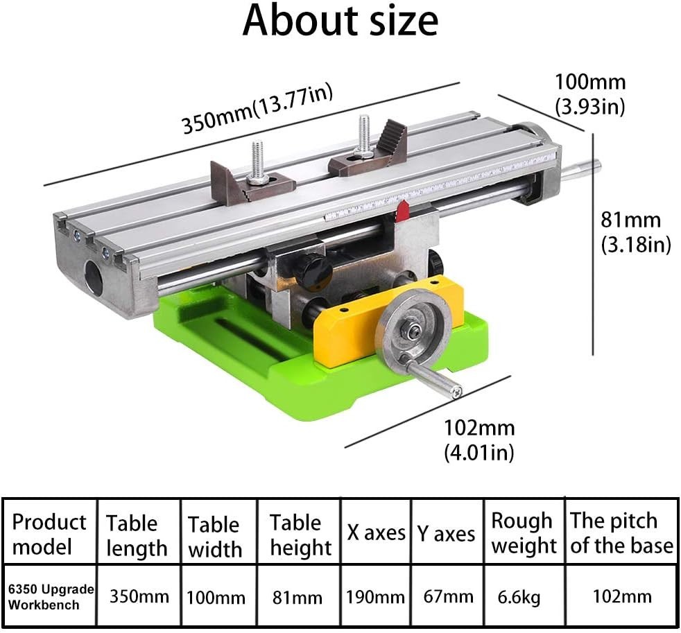 Compact Aluminum Multifunctional Milling Worktable for Precision Drilling Tasks