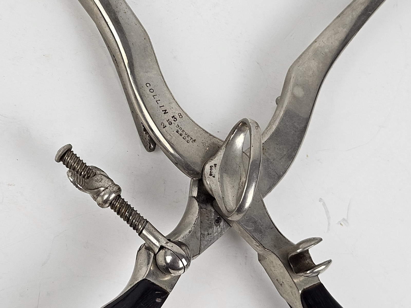 Antique 1800s US Civil War Surgeon Doctors Birthing Forceps Maison Collin France