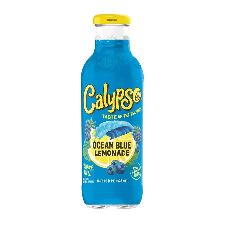 Calypso Ocean Blue Lemonade 16oz Bottle Unopened