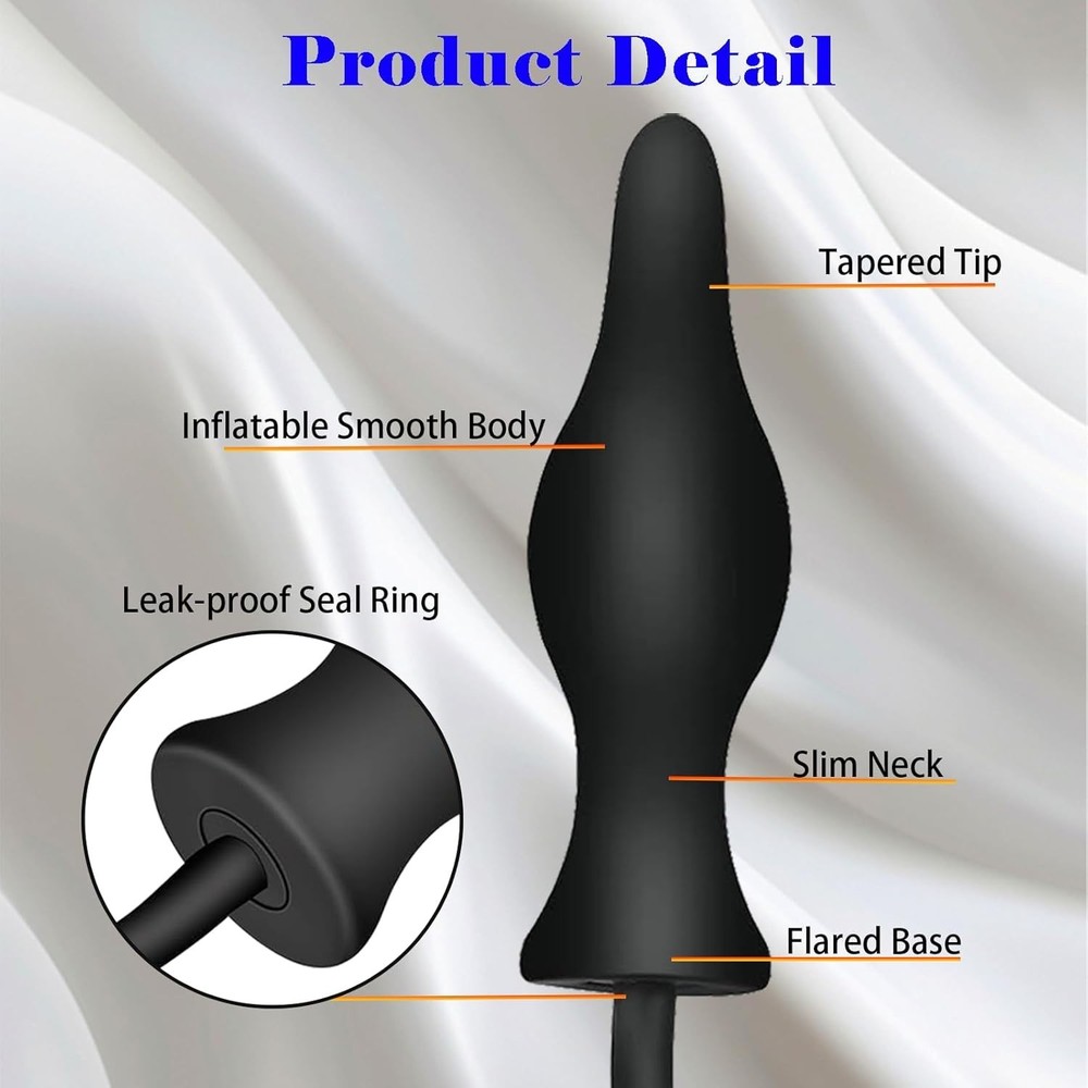 Adjustable Inflatable Butt Plug with Manual Pump for Personalized Comfort