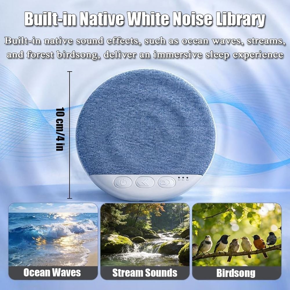 2PCS Under Pillow Speaker For Sleeping Bone Conduction Speaker White Noise Timer