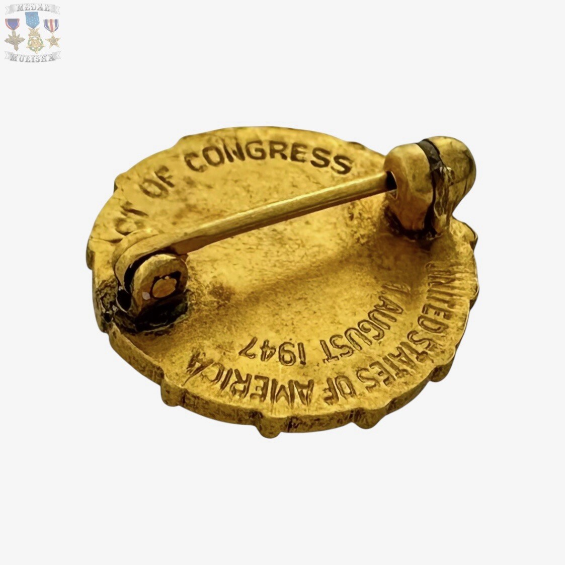 NEXT OF KIN GOLD STAR LAPEL PIN KILLED IN ACTION AUGUST 1947 BOX PURPLE HEART