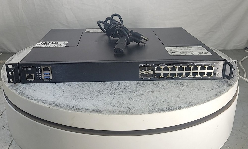 SONICWALL NSA 2650 1RK38-0C8 Firewall Network Security Appliance SEE NOTES