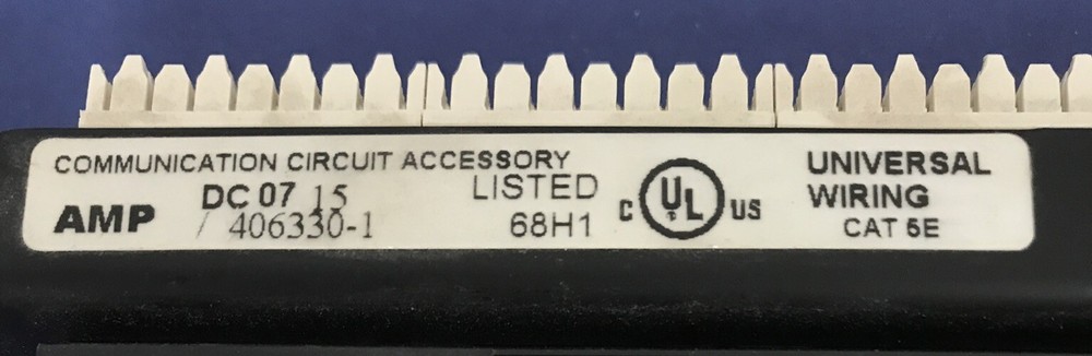 AMP NETCONNECT CAT 5E SYSTEM 406330-1 PATCH PANEL 24 PORT