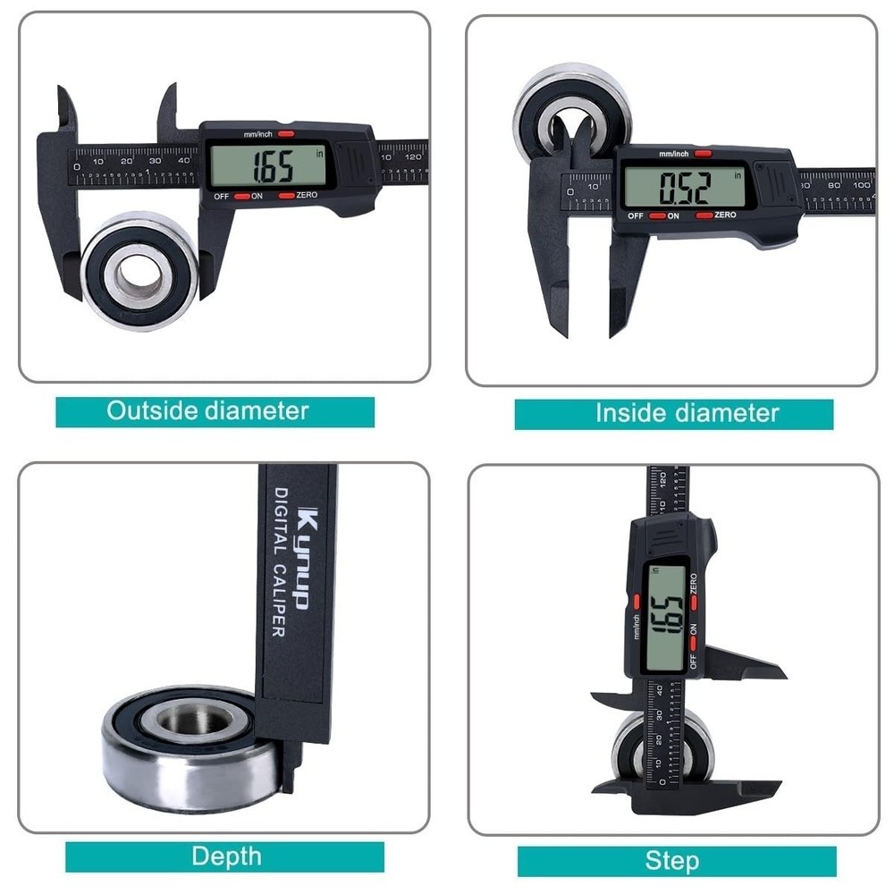 Compact Electronic Caliper with LCD & Battery - Accurate 0-6" Measurements