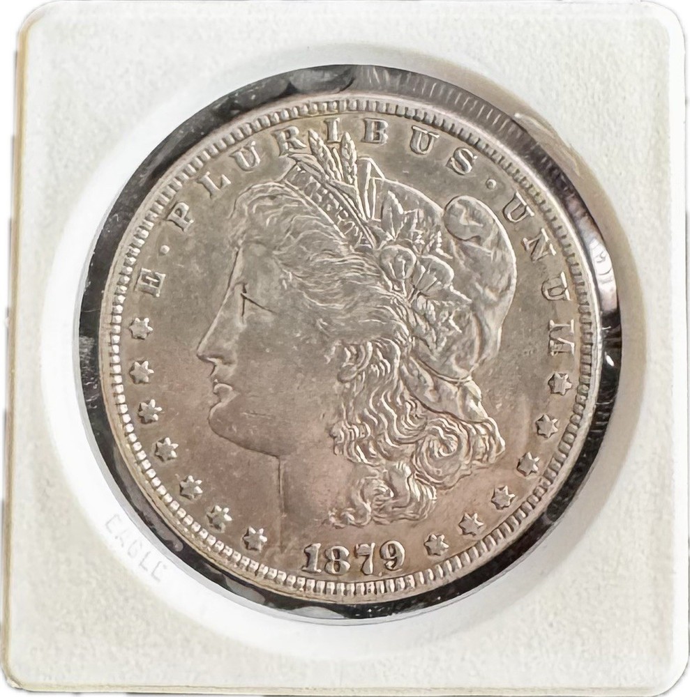 1879 Morgan Silver Dollar – 90% Silver, Encapsulated