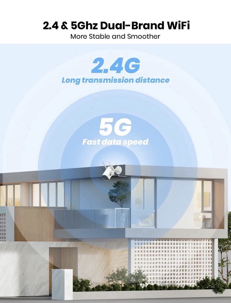 AOSU Security Cam P1 LITE 2K Wi-Fi Security 2-Camera Model: C4L2CA11 Open Box