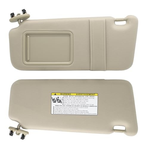 Driver Left Side Sun Visor Without Light Compatible with Beige(Left Driver)