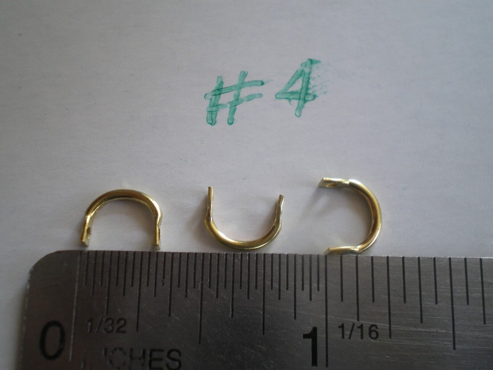100 PCS. BRASS EASY SPIN CLEVISES SIZE #4, MAKE IN LINE SPINNERS