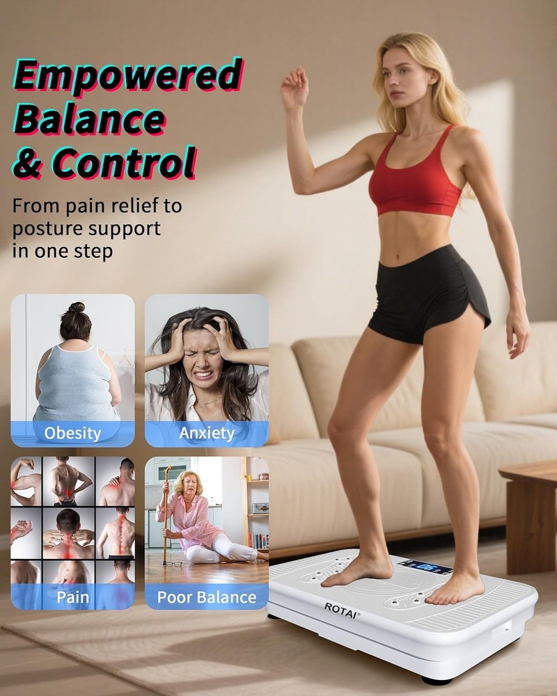 Shake Plate Vibration Exercise Machine for Lymphatic Drainage Massager