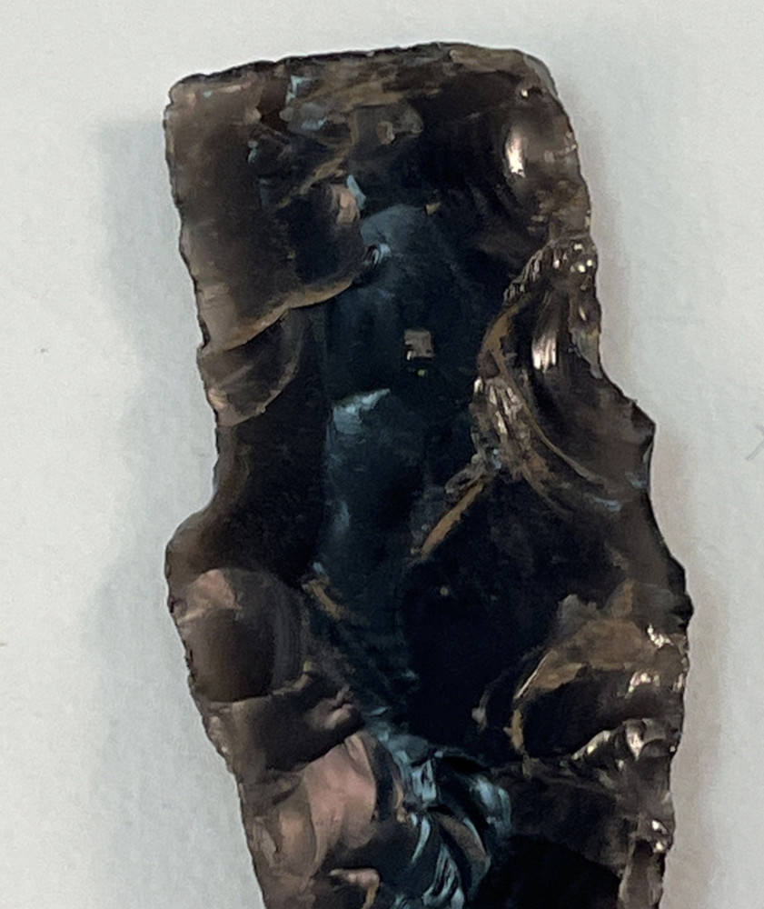 Obsidian Black Arrowhead Spearhead - Age Unknown