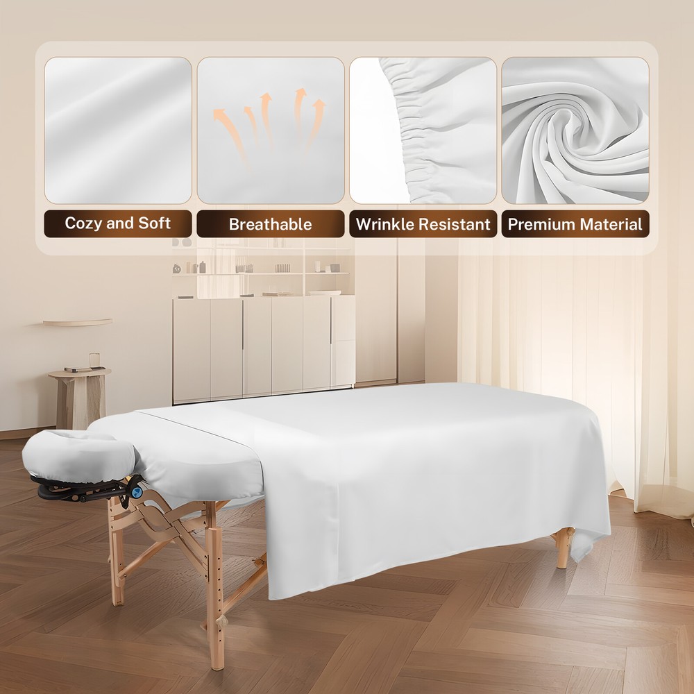 4 Sets 3 Piece Set Premium Microfiber Massage Table Sheets Set, Ultra-Light Set