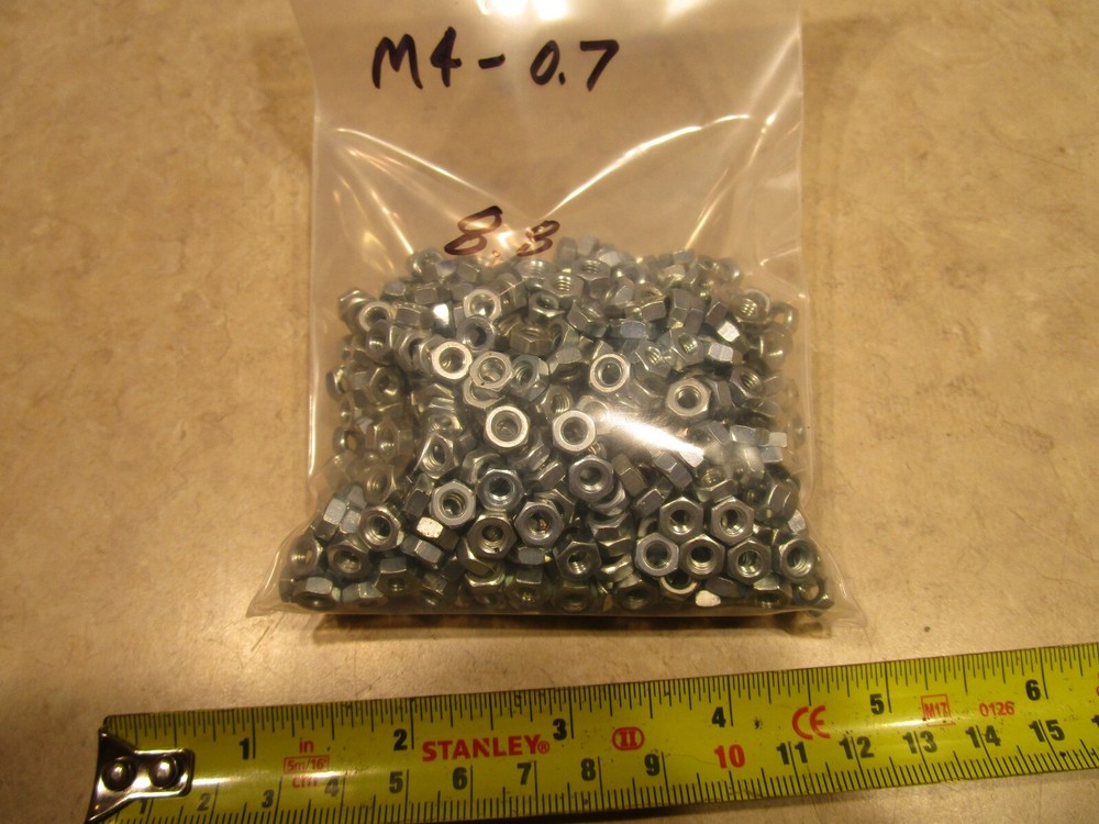 LARGE QUANTITY M4-0.7, HEX NUTS, 8.8 GRADE, G0495